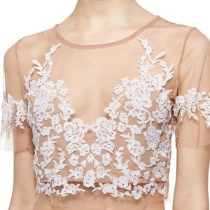 For love and lemons White Luau crop top